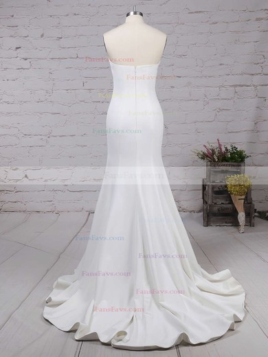Trumpet/Mermaid Strapless Stretch Crepe Sweep Train Prom Dresses #Favs02016264
