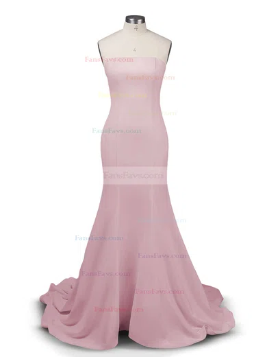 Trumpet/Mermaid Strapless Stretch Crepe Sweep Train Prom Dresses #Favs02016264