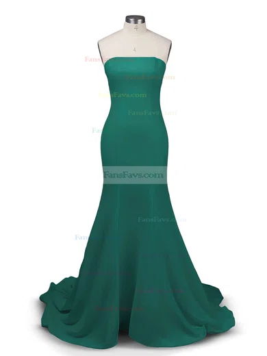 Trumpet/Mermaid Strapless Stretch Crepe Sweep Train Prom Dresses #Favs02016264