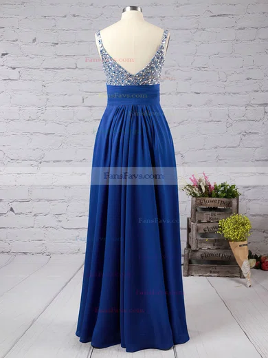A-line Sweetheart Chiffon Floor-length Beading Prom Dresses #Favs02013433
