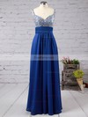 A-line Sweetheart Chiffon Floor-length Beading Prom Dresses #Favs02013433