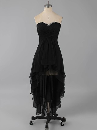 Empire Sweetheart Chiffon Asymmetrical Beading Homecoming Dresses #Favs02042216 Empire Sweetheart Chiffon Asymmetrical Beading Homecoming Dresses #Favs02042216