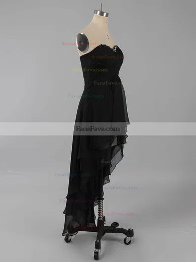Empire Sweetheart Chiffon Asymmetrical Beading Homecoming Dresses #Favs02042216