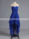 Empire Sweetheart Chiffon Asymmetrical Beading Homecoming Dresses #Favs02042216