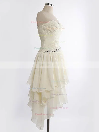 A-line Sweetheart Chiffon Asymmetrical Beading High Low Beautiful Prom Dresses #Favs020103611