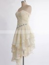 A-line Sweetheart Chiffon Asymmetrical Beading High Low Beautiful Prom Dresses #Favs020103611