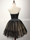 Princess Sweetheart Tulle Short/Mini Appliques Lace Black For Less Prom Dresses #Favs020103252