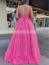 Princess V-neck Sequined Floor-length Prom Dresses With Pockets #Favs020112371