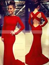 Trumpet/Mermaid Scoop Neck Jersey Sweep Train Prom Dresses #Favs02018992