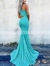 Trumpet/Mermaid One Shoulder Sequined Sweep Train Prom Dresses #Favs020113040