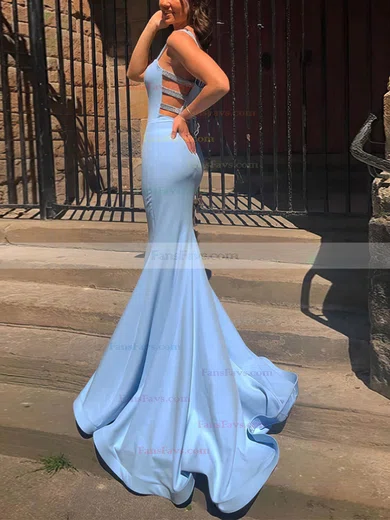 Trumpet/Mermaid Sweetheart Stretch Crepe Sweep Train Prom Dresses #Favs020113199