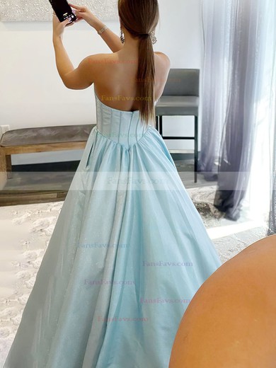 A-line Sweetheart Shimmer Crepe Floor-length Prom Dresses With Pockets #Favs020113372
