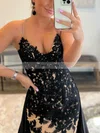 Trumpet/Mermaid V-neck Lace Chiffon Detachable Prom Dresses With Appliques Lace #Favs020113373