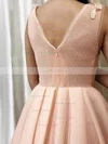 Princess V-neck Tulle Sweep Train Prom Dresses With Split Front #Favs020113604