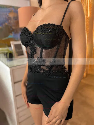 Sheath/Column Sweetheart Tulle Glitter Detachable Prom Dresses With Appliques Lace #Favs020114016